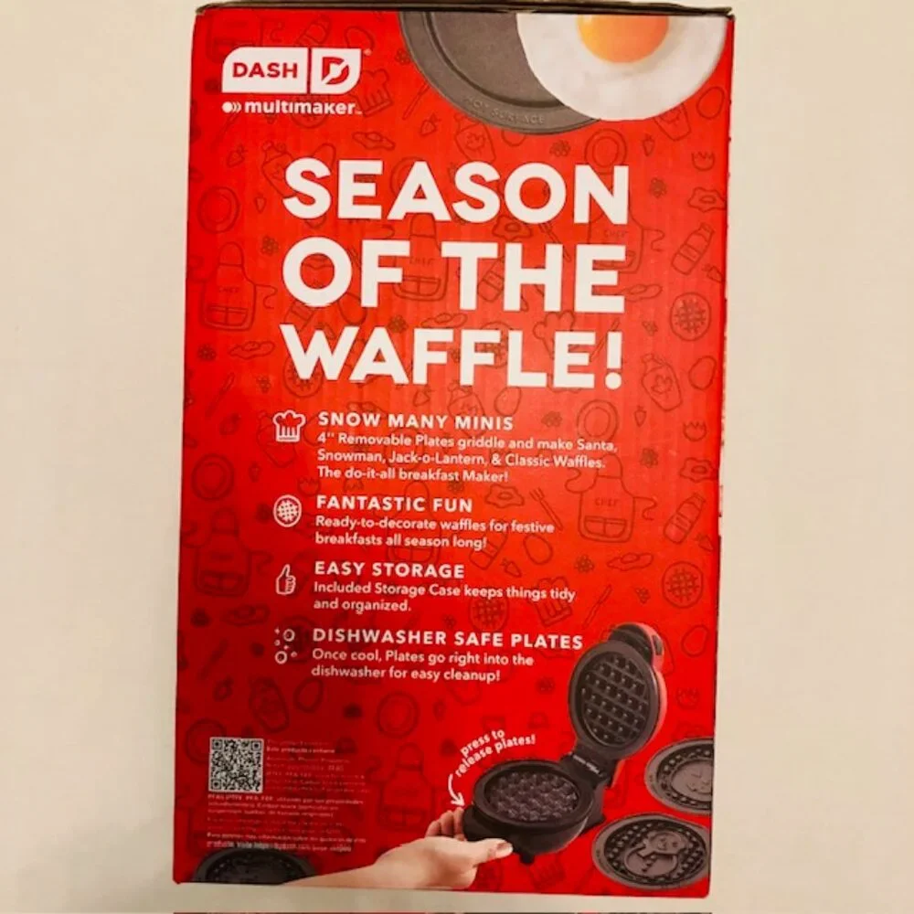 Dash Multimaker Mini Waffle Maker with 7 removable nonstick plates